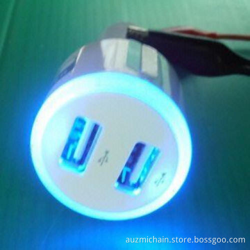 Dual USB Aperture Car Charger, Suitable for iPad, iPhone, iPhone 3G, 3GS